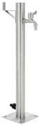 vidaXL Coluna de água para jardim em aço inoxidável redonda 65 cm