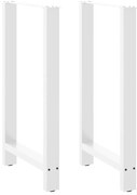 vidaXL Pés para mesa de bar , 2 peças, 60x (100-101) cm, branco, aço