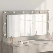 vidaXL Espelho de Vaidade Cinza betão Betão 100 x 55 x 18 cm Espelho