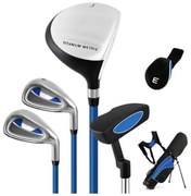 Conjunto completo de tacos de golfe para crianças destras de 11 a 13 anos, laranja