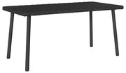 Mesa de centro de jardim retangular 80x40x37 cm vime PE preto