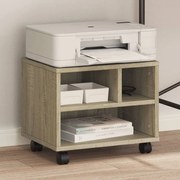vidaXL Suporte para impressora com rodas 41x32x34,5 cm carvalho sonoma