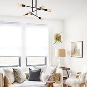 Chandelier Flower – Preto – 75 x 75 cm