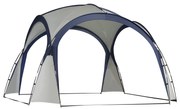 Outsunny Abrigo de Campismo 3,5x3,5 m Toldo de Campismo Dobrável com Gancho Proteção UV e Bolsa de Transporte Cinza e Azul | Aosom Portugal