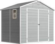 Outsunny Caseta de Jardim, 4,1 m², Casa de jardim com telhado de duas águas, 240 x 190 x 180/228 cm | Aosom Portugal