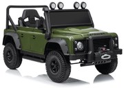 Jipe elétrico para crianças Land Rover Defender 110 SVX 12V, 4X4, luzes LED, bateria de lítio, licença ORIGINAL Verde