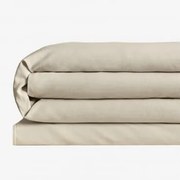 Capa De Edredão Em Linho De 160g/m² Sorana Beige Semoline & Cama 135/140cm (220 X 220 Cm) - Sklum