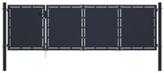 vidaXL Portão de jardim 350x75 cm aço antracite