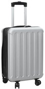 vidaXL Mala Dobrável Casco Duro 20 polegadas Prateada 34x23x55.5 cm ABS