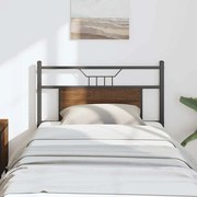 vidaXL Cabeceira de cama 80 cm derivados madeira/aço carvalho castanho