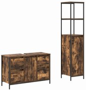 vidaXL Conjunto de Móveis para Banheiro 2 pcs Madeira processada