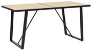 vidaXL Mesa de jantar 160x80x75 cm MDF cor carvalho