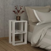 Mesa de Cabeceira Lonie – Branco – 30 cm x 55 cm x 30 cm