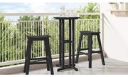 vidaXL Mesa de bar Preto 55 x 55 x 107 cm Polietileno