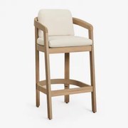 Pack De 4 Bancos Altos Em Madeira De Acácia Uleno Marrom Acácia Claro & ↑75 Cm - Sklum