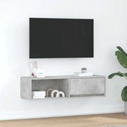 vidaXL Móvel de TV 100x31x25,5 cm derivados de madeira cinza cimento