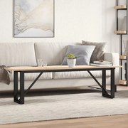 vidaXL Mesa de centro estrutura em O 160x40x45cm pinho e aço