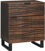 vidaXL Armário de Cabeceira com gaveta Nogueira 50 x 33 x 60 cm