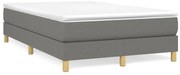 Cama boxspring com colchão 120x190 cm tecido cinzento-escuro