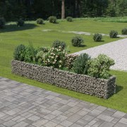 vidaXL Canteiro elevado/cesto gabião 360x50x50 cm aço galvanizado