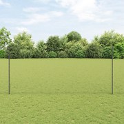 Postes de Cerca vidaXL 22 pcs Canal U Cinza 140 cm Aço, Cerca Hexagona