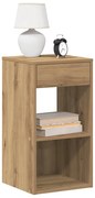 vidaXL Mesas cabeceira c/ gaveta 2pcs 35x34x66,5 cm carvalho artisiano
