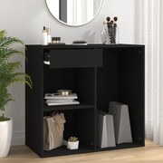 vidaXL Armário de cosmética 80x40x75 cm derivados de madeira preto