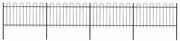 vidaXL Cerca de jardim com arco superior em aço 714,5x100 cm preta
