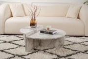 Mesa de Centro Orion – Mármore Freesia – 90x30x60 cm e 85x35x30 cm