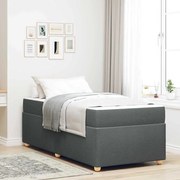 vidaXL Estrutura de cama com colchão Cinzento escuro 100 x 200 cm