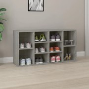 vidaXL Banco sapateira 103x30x54,5cm derivados madeira cinzento sonoma