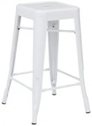 Pack De 2 Bancos Altos Empilháveis Em Aço Lix Branco & ↑65 Cm - Sklum