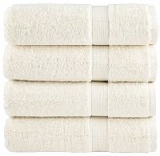 vidaXL Toalhas de mãos premium SOLUND 4 pcs 50x100 cm 600 gsm creme