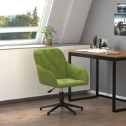 vidaXL Cadeira de escritório giratória veludo verde-claro