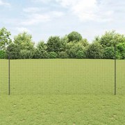 vidaXL Cerca Euro com 10 Postes Cinza 1,4x10 m Aço