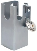 vidaXL Bloqueio de reboque 11x11x23,5 cm aço prateado