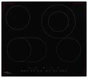 vidaXL Placa de cerâmica com 4 discos controlo tátil 6600 W