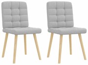 vidaXL Cadeiras de jantar 2 pcs tecido cinza nuvem