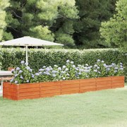 vidaXL Canteiro de jardim 480x80x45 cm aço corten cor enferrujado