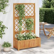 vidaXL Floreira com treliça 85x38x150 cm madeira de acácia maciça