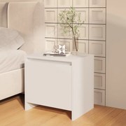 vidaXL Mesa de cabeceira 45x34x44,5 cm aglomerado branco