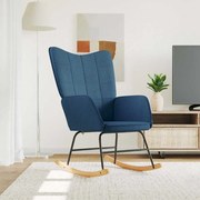vidaXL Cadeira de baloiço tecido azul