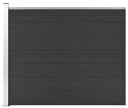 vidaXL Painel de cerca 175x146 cm WPC preto