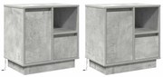 vidaXL Armário de Cabeceira 2 pcs Cinzento 50 x 34,5 x 50 cm.