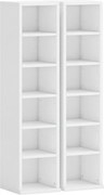 HOMCOM Lote de 2 Estantes Coluna Armário de Arrumação CD DVD 12 Compartimentos 21x22,5x88,5 cm Capacidade 204 CDs Branco | Aosom Portugal