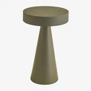Lâmpada De Mesa Led Sem Fios Para Exterior Em Ferro Catinca Verde Azeitona Intenso - Sklum