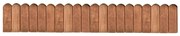 vidaXL Bordadura em rolo 120 cm madeira de pinho impregnada castanho
