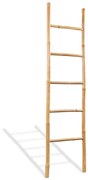 vidaXL Toalheiro escada com 5 degraus bambu 150 cm