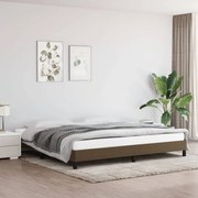 vidaXL Estrutura de cama sem colchão 200x200 cm tecido castanho-escuro