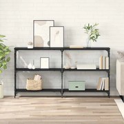 vidaXL Aparador Carvalho Preto 156 x 28 x 80,5 cm Madeira processada